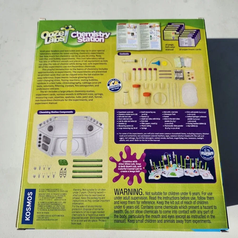 Thames & Kosmos Ooze Labs Chemistry Station Science Experiment Kit STEM Toy 20 N